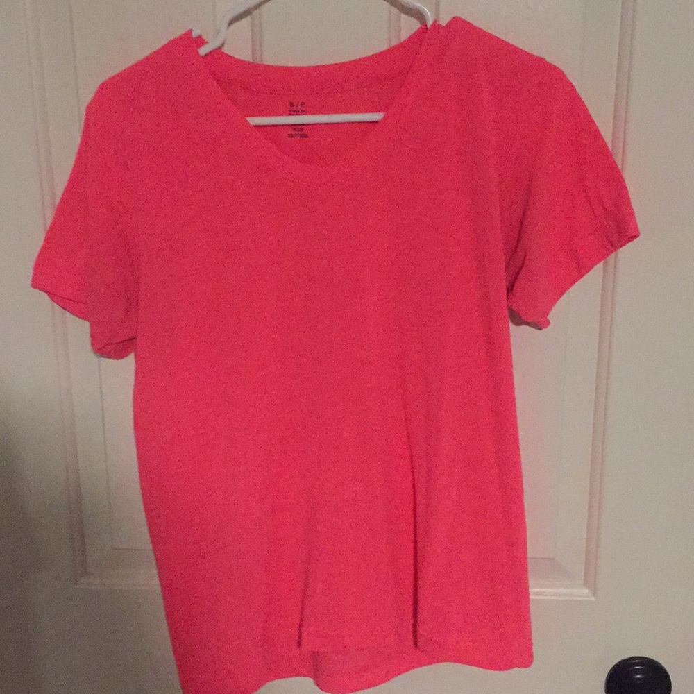 neon pink shirt